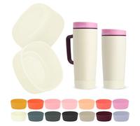 Kaitiaki 2pcs Silicone Boot for Owala SmoothSip Slider Coffee Tumbler 20oz 12oz, Anti-Slip Sleeve for Travel Coffee Mug, Protective Accessories for Owala BPA Free (Daybreak White)