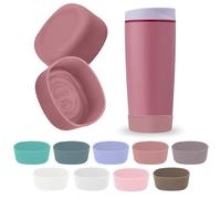 Kaitiaki 2Pcs Silicone Boot for Owala SmoothSip Slider Coffee Tumbler 20oz 12oz, Anti-Slip Sleeve for Travel Coffee Mug, Protective Accessories for Owala BPA Free (Crochet Queen)