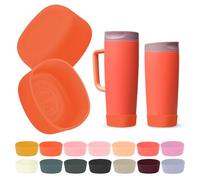 Kaitiaki 2pcs Silicone Boot for Owala SmoothSip Slider Coffee Tumbler 20oz 12oz, Anti-Slip Sleeve for Travel Coffee Mug, Protective Accessories for Owala BPA Free (Terracotta Sunset)