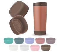 Kaitiaki 2Pcs Silicone Boot for Owala SmoothSip Slider Coffee Tumbler 20oz 12oz, Anti-Slip Sleeve for Travel Coffee Mug, Protective Accessories for Owala BPA Free (Cozy Cocoa)