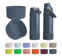 Kaitiaki 2PCS Silicone Boot for Stanley IceFlow 24 oz, Anti-Slip Protector Stainless-Steel Bottle Sleeve, Water Bottle Accessories for Stanley Scratch-Resistant, BPA-Free (Navy)