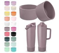 Kaitiaki 2PCS Silicone Boots Compatible with 30 oz 40 oz Owala FreeSip Sway & Tumblers - Non-Slip, Scratch-Resistant, Stability Enhancer Accessories, Available in 18 Colors (Spring Revival)