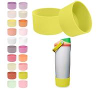 Kaitiaki 2PCS Silicone Boots for Owala 30oz & 40oz FreeSip Sway Bottles & Tumblers - Non-Slip, Scratch-Resistant, Stability Enhancer for Owala Accessories, Available in 18 Colors (Opal Dream Yellow)