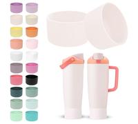 Kaitiaki 2PCS Silicone Boots for Owala 30oz & 40oz FreeSip Sway Bottles & Tumblers - Non-Slip, Scratch-Resistant, Stability Enhancer for Owala Accessories (Classic Pink)