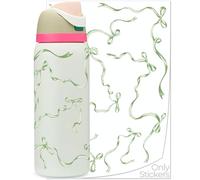 Kaitiaki Bows Stickers for Custom Owala Accessories - Cute Tumbler Decals, Fits 32oz Alpine Sport Owala Bottles, Bubble Bliss Bow (Green, 32oz)