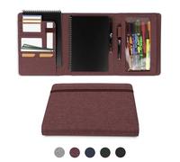 Kaitiaki Sturdy Planner Cover for Rocketbook Smart Notebook - Water-Resistant Fabric Padfolio, Business Padfolio with Zipper Pen Pocket, Fits Executive Size A5, Rocketbook Accessories (Fuchsia)