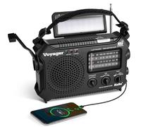Kaito KA500 5-way Powered Emergency AM/FM/SW NOAA Weather Alert Radio with Solar,Dynamo Crank,Flashlight and Reading Lamp, Color Black