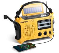 Kaito KA500 5-way Powered Solar Power,Dynamo Crank, Wind Up Emergency AM/FM/SW/NOAA Weather Alert Radio with Flashlight,Reading Lamp and Cellphone Charger, Yellow