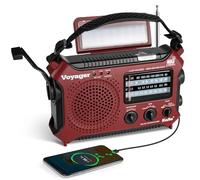 Kaito KA500RED 5-Way Powered Emergency AM/FM/SW Weather Alert Radio, Red
