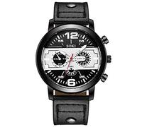 Kaitoly 2019 Newest Watches Men's Digital Quartz Analog Wrist Watch Couple Leather Band Watch Luxury Sports Casual Watches Fashion Business Dress Wacthes Wristwatch (Black)