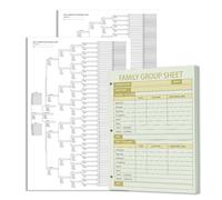 KAIU Family Tree Charts to Fill In - 2 Blank 8th Generation Pedigree Charts & 60 Family Group Sheets，3-Hole Genealogy Organizer Supplies for Ancestry Research Family History Records