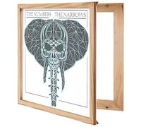 KAIU Vinyl Record Frame - Wall-Mount Flip Frame for 12" LPs - Solid Wood & Clear Acrylic Album Cover Display for LP Vinyl - Natural