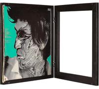 KAIU Vinyl Record Frame - Wall-Mount Flip Frame for 12" LPs - Solid Wood & Clear Acrylic Album Cover Display for LP Vinyl - Black