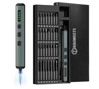KAIWEETS 70 in 1 Electric Screwdriver Set Precision Drill with 64 S2 Magnetic Tip Cordless Screwdriver 200 RPM Max Suitable for Repairing PC/Phone/Laptops/Glasses/PS5