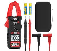 KAIWEETS Clamp Meter, 400A Digital AC Current Tester with 600V AC/DC Voltage Measurement, 2000 Counts Auto Ranging Multimeter, Resistance, Continuity, Diode Test, Portable Clamp Meter, KC400