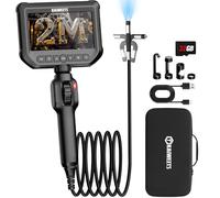 KAIWEETS Endoscope Inspection Camera,1080P Endoscope with Scroll Wheel Control Two-Way 210° Rotating, IP67 Waterproof Flexible Inspection Camera for Wall/Automotive/Engine Inspect (5 inch)