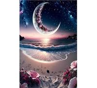 KAIXIUPuzzle - Flowers Under The Moon 3000-Piece Wooden Jigsaw Puzzle, Fantastical Romantic Style, 1 Set of 3000 Pieces, Ages 12 and Up