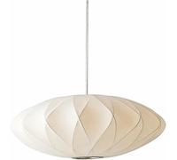 kaixunl 19.7 Inch Silk Pendant Light, White Imitation Silk Lampshade Ceiling Hanging Lamp Modern Saucer Pendant Lights Fixtures for Living Dining Room Bedroom Office Restaurant