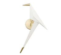 kaixunl Bird Table Lamp LED Origami Crane Bird Lampshade Nordic Metal Base Creative Bedside Desk Lamp for Bedroom Living Dining Room Study Office (Wall-Mounted)