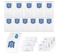 Kaiyaner 12 Pack 3D Airclean Dust Bags Compatible with Miele Hoover GN Efficiency Vacuum Cleaner Bags for Miele Complete C3 Complete C2 Classic C1 S2 S5 S8 S400 Series with 6 Filters 9917730