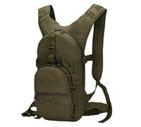 Kaiyei Military Bicycle Backpack 15L Camouflage Casual Multi-Pocket Durable Waterproof Travel Tactical Climbing Trekking Hiking Sports Small Backpack Bag Army Day Pack Army Green