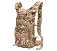 Kaiyei Military Bicycle Backpack 15L Camouflage Casual Multi-Pocket Durable Waterproof Travel Tactical Climbing Trekking Hiking Sports Small Backpack Bag Army Day Pack Desert Digital