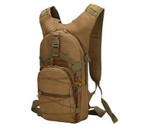 Kaiyei Military Bicycle Backpack 15L Camouflage Casual Multi-Pocket Durable Waterproof Travel Tactical Climbing Trekking Hiking Sports Small Backpack Bag Army Day Pack Khaki