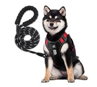 KAIYIKAPET Dog Harness with A Free Heavy Duty 5ft Leash, No Pull Dog Harness for Medium Small Large Sized Dog, Reflective No-Choke Pet Oxford Vest with Easy Control Handle for Training or Walking