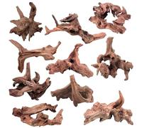 Kaiyuan Dynasty 10Pcs 2-4" Unique Small Driftwood for Fish Tank Natural Driftwood Branches for Reptile Decor Aquatic Plants Hardscaping
