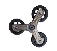 KAIYUEMAOYI 2Pcs Replacement Stair Climbing Caster Wheels, 3.54" Rubber Tires with Galvanized Brackets, Universal Fit for Shopping Carts, Utility Trolleys & Folding Carts