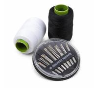 KAIYUEMAOYI Compact Hand Sewing Kit, and Thread Kit for Emergency Repairs, Emergency Sewing kit, Black and White Thread with Black Box Needles