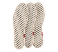 KAIYUEMAOYI Deodorizing Sweat Absorbing Inserts, Layered Textile - 93.2 Reduction - 96.4% Odor - Plant Fiber Top - Odor Reducing Wrapped, 3 Pairs Upgraded Bamboo Charcoal Odor-Removing Beige, 42
