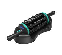 KAIYUEMAOYI Electric, Percussive Roller Massager for The Body, Portable, with Five Adjustable Levels, Bidirectional Rotation and Secure Grip, Black Green