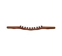 KAIYUEMAOYI Gua Sha Wooden Stick for Body Massage Guasha Roller with Pearls Draining Innovative Acupressure Suitable for Athletes Workers, Carbonized 10 Beads