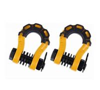 KAIYUEMAOYI Heavy Duty Tow Shackle 8 Ton Capacity Bow Shackle with Rubber Guard Sleeve for Vehicle Trailer Hook Recovery Towing Suitable for Garage Rigging, Yellow