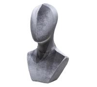 KAIYUEMAOYI Mannequin Head Model Display Hats Necklaces Headdress Smooth Surface Flannel Portable Suitable for Shops Salons Home Barbershop, Style C