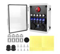 KAIYUEMAOYI Waterproof Rocker Switch Box, High Performance, with Circuit Breaker, Practical, Weatherproof Component for UTVs, RVs and Trailers, Style A