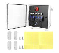 KAIYUEMAOYI Waterproof Rocker Switch Box, High Performance, with Circuit Breaker, Practical, Weatherproof Component for UTVs, RVs and Trailers, Style B