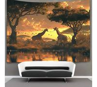 kaiyun 100cmx150cm Tapestry African Savannah Tapestries Giraffe 3D Printing Tapestry Wall Hanging Home Decorations Tapestry Wall Hanging