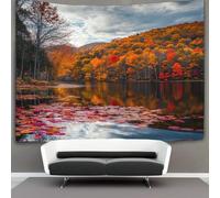 kaiyun 100cmx150cm Tapestry Trees Full of Life Tapestries Beautiful Autumn Day 3D Printing Wall Hanging Home Decorations