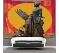 kaiyun 130cmx150cm Tapestry African Queen in Traditional Ancient Egyptian Clothing Tapestries 3D Printing Wall Hanging Home Decorations