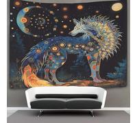 kaiyun 130cmx150cm Tapestry Beasts of The Far North,Wolf Tapestries 3D Printing Wall Hanging Home Decorations