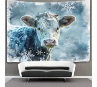 kaiyun 130cmx150cm Tapestry Cow Tapestries Snowflake 3D Printing Wall Hanging Home Decorations