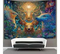 kaiyun 130cmx150cm Tapestry The Forest Spirit Is Full of Love And Harmony Tapestries 3D Printing Wall Hanging Home Decorations