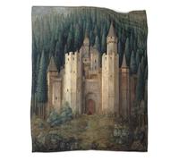 kaiyun 14th-century Paintings, Castles, Enchanted Forests Throws And Patchwork Quilts,80x90inch(200x230cm),Soft Blanket with Pattern