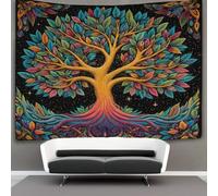 kaiyun 150cmx200cm Tapestry A Colorful Tree of Life Tapestries 3D Printing Wall Hanging Home Decorations