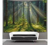 kaiyun 150cmx200cm Tapestry Forest Tapestries Sunlight Shining through The Trees 3D Printing Wall Hanging Home Decorations