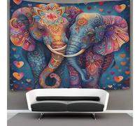 kaiyun 150cmx200cm Tapestry Loving Elephants Tapestries Mandala Art 3D Printing Tapestry Wall Hanging Home Decorations Tapestry Wall Hanging