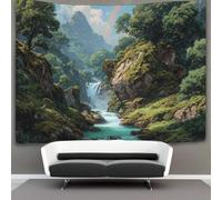 kaiyun 180cmx230cm Tapestry David Falls in Pokhara, Nepal Tapestries 3D Printing Wall Hanging Home Decorations