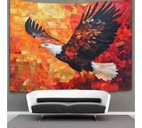 kaiyun 180cmx230cm Tapestry Eagle Tapestries Soaring in The Sky Abstract 3D Printing Wall Hanging Home Decorations